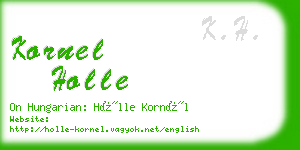 kornel holle business card